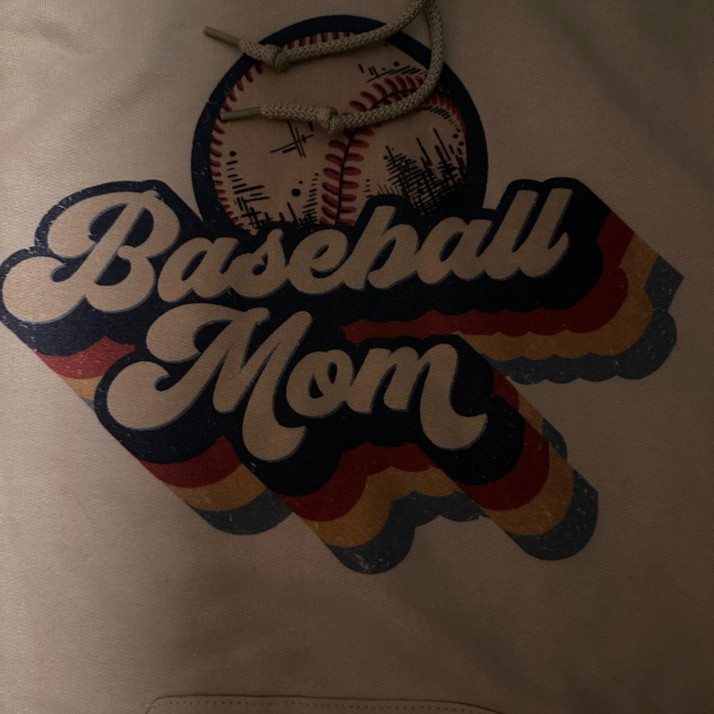 Small BASEBALL MOM hoodie